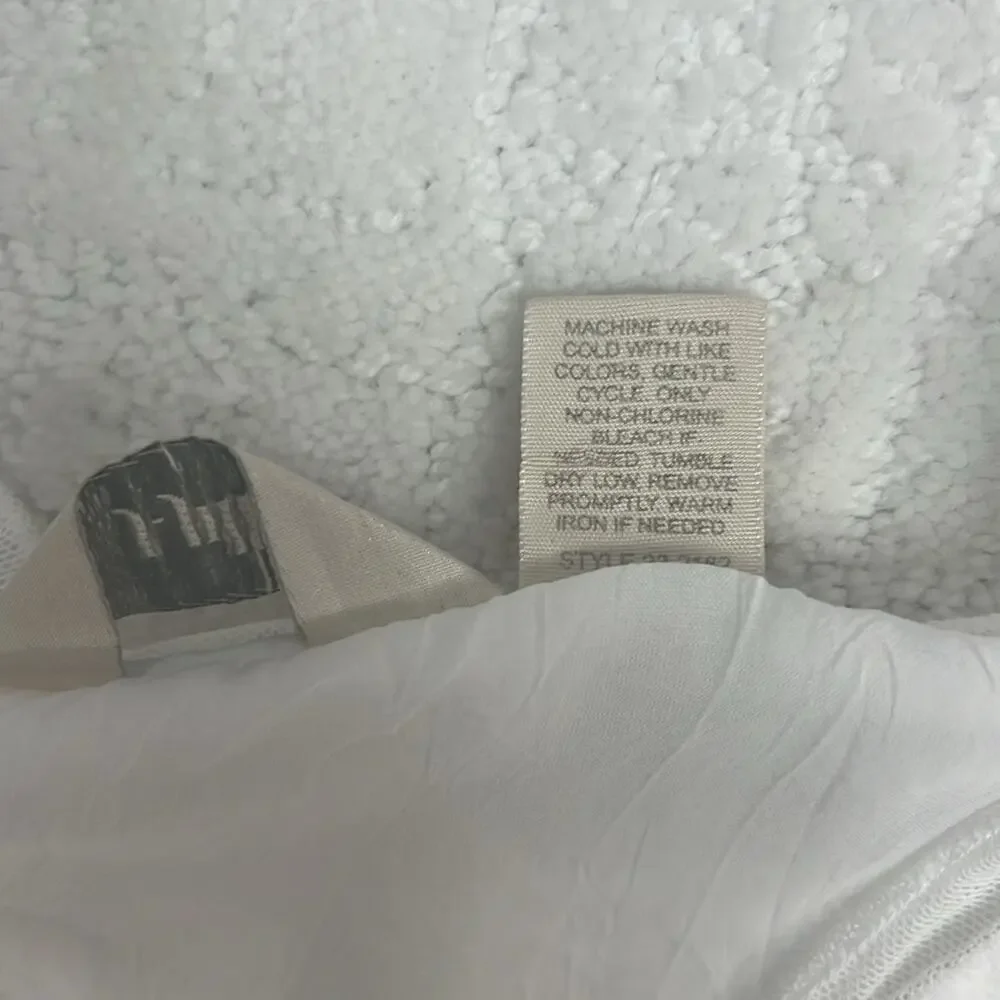 J.Jill gossamer cottage core white rayon v-neck long sleeve peasant blouse S - Picture 11 of 11